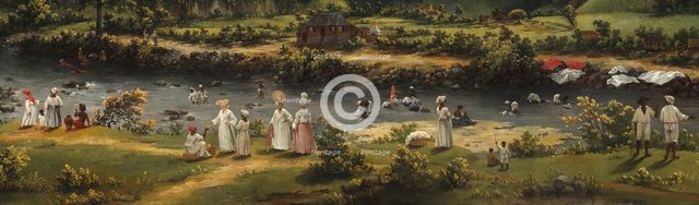 View on the River Roseau, Dominica, 1770/80. Creator: Agostino Brunias.