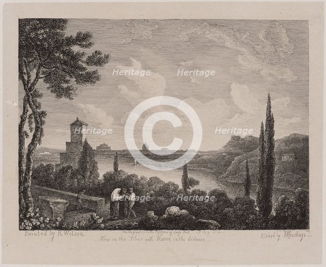 View on the Tiber with Rome in the Distance, 19th century. Creator: Thomas Hastings.