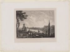 View on the Tiber with Rome in the Distance, 19th century. Creator: Thomas Hastings