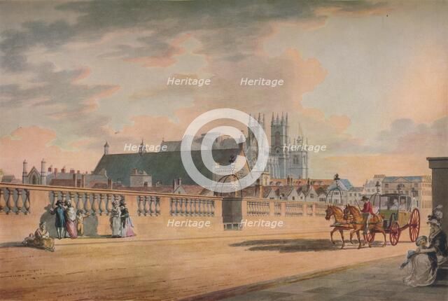'View on Westminster Bridge', 1792. Artist: Thomas Malton II.