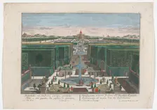 View on a avenue on the left side of a garden, 1742-1801. Creator: Georg Gottfried Winckler