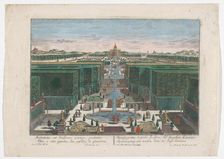 View on a avenue on the left side of a garden, 1742-1801. Creator: Georg Gottfried Winckler