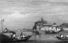 View on a River near Canton 1834. Creator: Samuel Prout