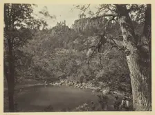View on Apache Lake, Sierra Blanca Range, Arizona, 1873. Creator: Tim O'Sullivan