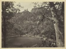 View on Apache Lake, Sierra Blanca Range, Arizona, 1873. Creator: Tim O'Sullivan