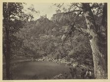 View on Apache Lake, Sierra Blanca Range, Arizona, 1873. Creator: Tim O'Sullivan