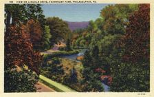View on Lincoln Drive, Fairmount Park, Philadelphia, Pennsylvania, USA, 1933