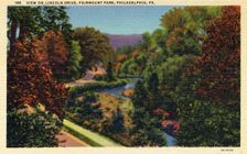 View on Lincoln Drive, Fairmount Park, Philadelphia, Pennsylvania, USA, 1933