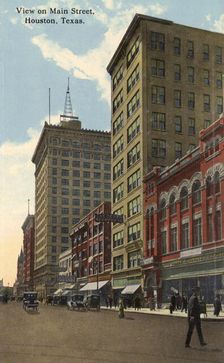 View on Main Street, Houston, Texas, USA, 1918