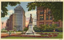 View on Memorial Plaza, St Louis, Missouri, USA, 1937