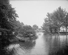 View on Sunset Lake, Asbury Park, N.J., between 1900 and 1910. Creator: Unknown