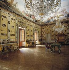 View ot the interior of the ballroom at the Casita del Labrador (Farm worker little house) in the…