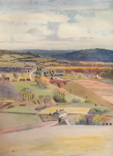 View over Merstham and Redhill, from Alderstead 1913, (1914). Artist: James S Ogilvy