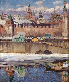 View over Moscow Kremlin. Creator: Vinogradov, Sergei Arsenyevich (1869-1938)