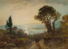 View over a harbour c1859, (1938). Artist: William Wyld