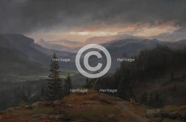 View over Hallingdal, 1844. Creator: Johan Christian Dahl.