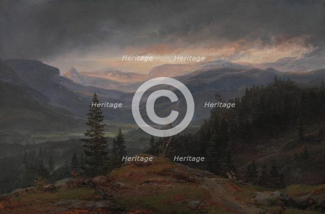 View over Hallingdal, 1844. Creator: Johan Christian Dahl.