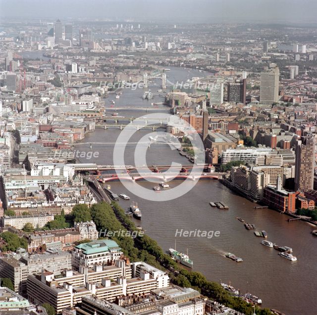 View Over the Thames Looking East, London, 2002. Artist: EH/RCHME staff photographer