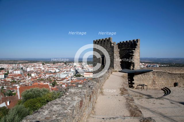 View over the city from the castle, Castelo Branco, Portugal, 2009.  Creator: Samuel Magal.