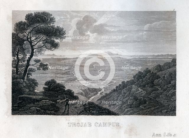 View over the fields of Troy, c1833. Creator: Unknown.