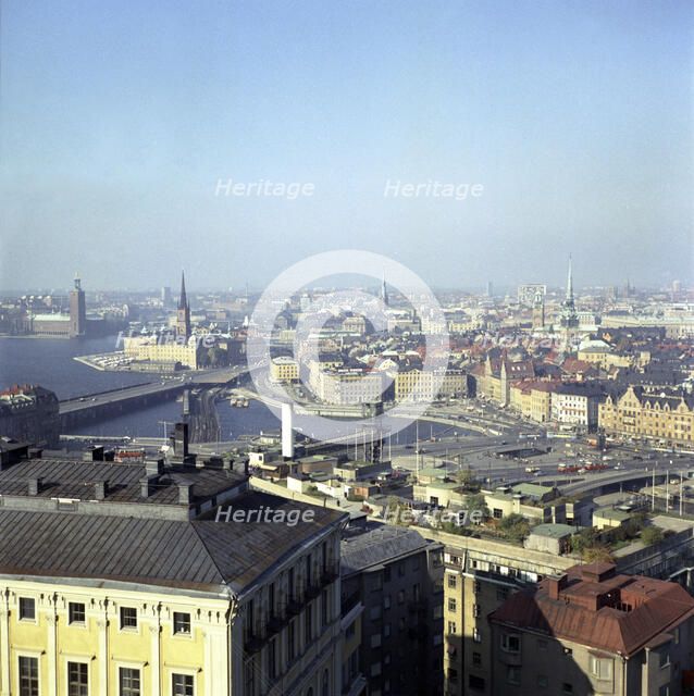 View over the old town, Stockholm, Sweden, 1960s. Artist: Göran Algård