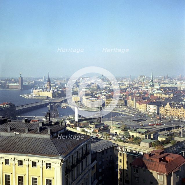 View over the old town, Stockholm, Sweden, 1960s. Creator: Göran Algård.
