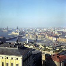 View over the old town, Stockholm, Sweden, 1960s. Creator: Göran Algård