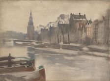 View over the Oude Schans on the Montelbaanstoren, 1870-1923. Creator: Willem Witsen