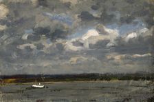 View over the Rhine at Düsseldorf, 1883. Creator: Victor Westerholm