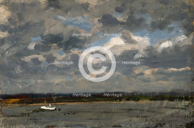 View over the Rhine at Düsseldorf, 1883. Creator: Victor Westerholm.