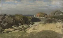 View over the Sea from Ogna, Jæren, 1878. Creator: Kitty Lange Kielland