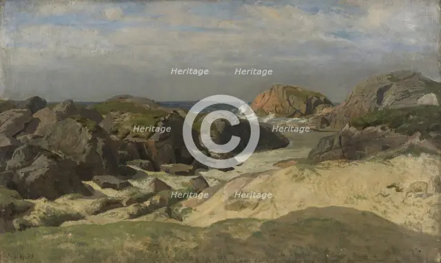 View over the Sea from Ogna, Jæren, 1878. Creator: Kitty Lange Kielland.