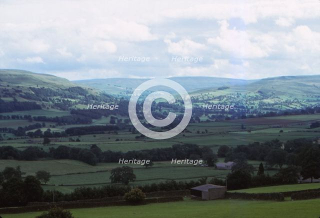 View over Wensleydale from Castle Bolton, Yorkshire, 20th century. Artist: CM Dixon.