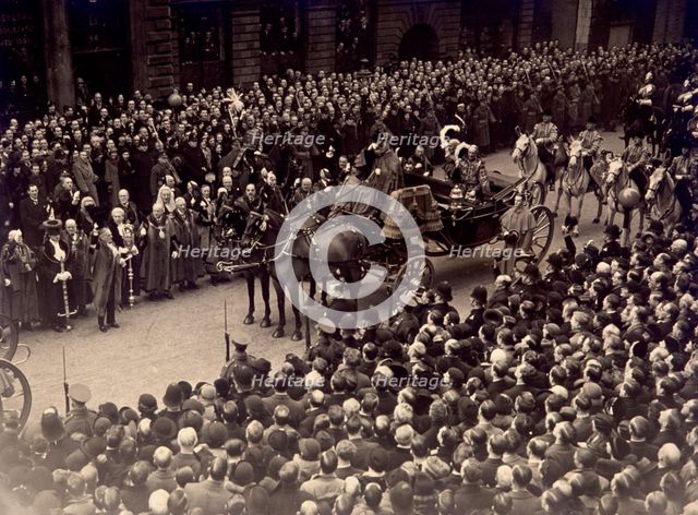 View showing part of the Jubilee Procession of King George V and Queen Mary, May 6 1935. Artist: Anon