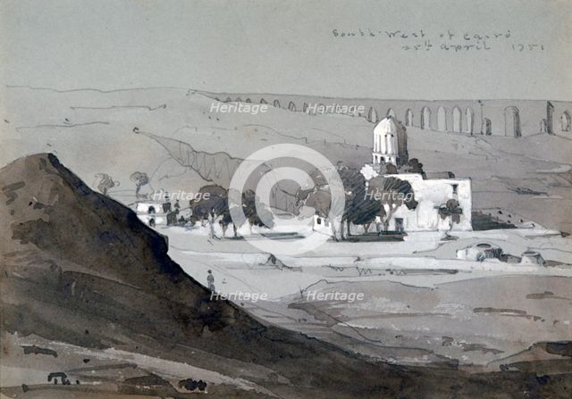 'View South West of Cairo', 1851.          Artist: William Clerihew
