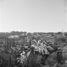 View south from the roof of Southwood Heights over Cholmeley Crescent, , Highgate, probably 1970s. Creator: John Gay