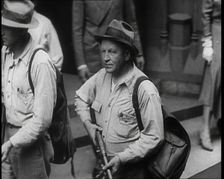 Vigilantes Carrying Guns Patrol the Streets To Fight Crime and Gang Warfare, 1932. Creator: British Pathe Ltd
