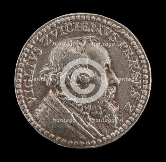 Viglius van Aytta of Zuichem, 1507-1577, Lawyer and Humanist [obverse]. Creator: Jacques Jonghelinck.