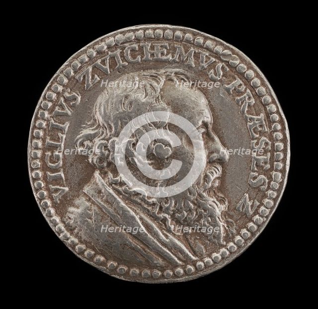 Viglius van Aytta of Zuichem, 1507-1577, Lawyer and Humanist [obverse]. Creator: Jacques Jonghelinck.