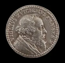 Viglius van Aytta of Zuichem, 1507-1577, Lawyer and Humanist [obverse]. Creator: Jacques Jonghelinck