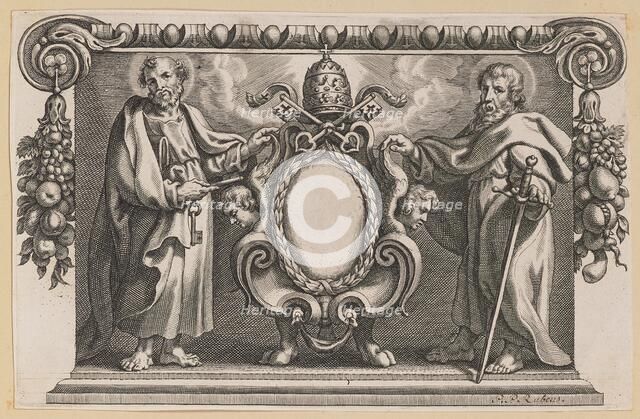 Vignette for a Book Dedicated to Pope Urban VII, 1613/1646. Creator: Unknown.