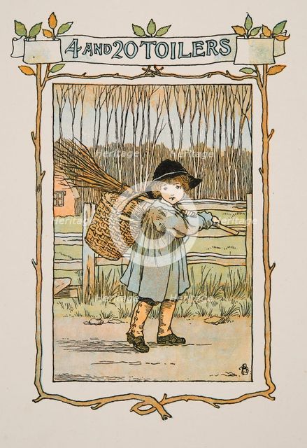 Vignette from Four and Twenty Toilers, pub. 1900 (colour lithograph)