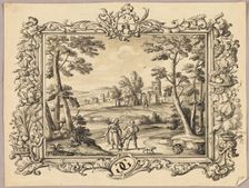 Vignette of Tobias and the Angel, n.d. Creator: Style of Henry Fuseli (Swiss, active in England