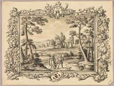 Vignette of Tobias and the Angel, n.d. Creator: Style of Henry Fuseli (Swiss, active in England