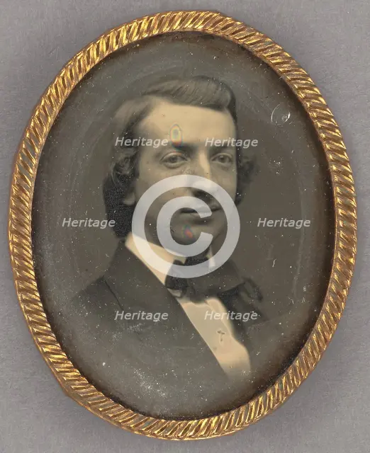 Vignetted Portrait of a Man, about 1850. Creator: Unknown.