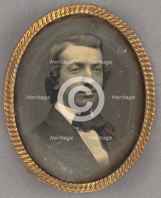 Vignetted Portrait of a Man, about 1850. Creator: Unknown.
