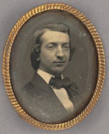 Vignetted Portrait of a Man, about 1850. Creator: Unknown