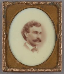 Vignetted Portrait of a Man with Moustache, about 1875. Creator: Unknown