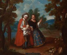 VII. From Spaniard and Morisca, Albino (De español y morisca, albino) (image 1 of 6), c1760. Creator: Juan Patricio Morlete Ruiz