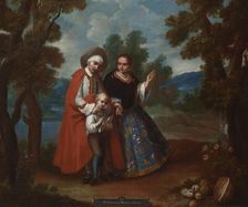 VII. From Spaniard and Morisca, Albino (De español y morisca, albino) (image 1 of 6), c1760. Creator: Juan Patricio Morlete Ruiz